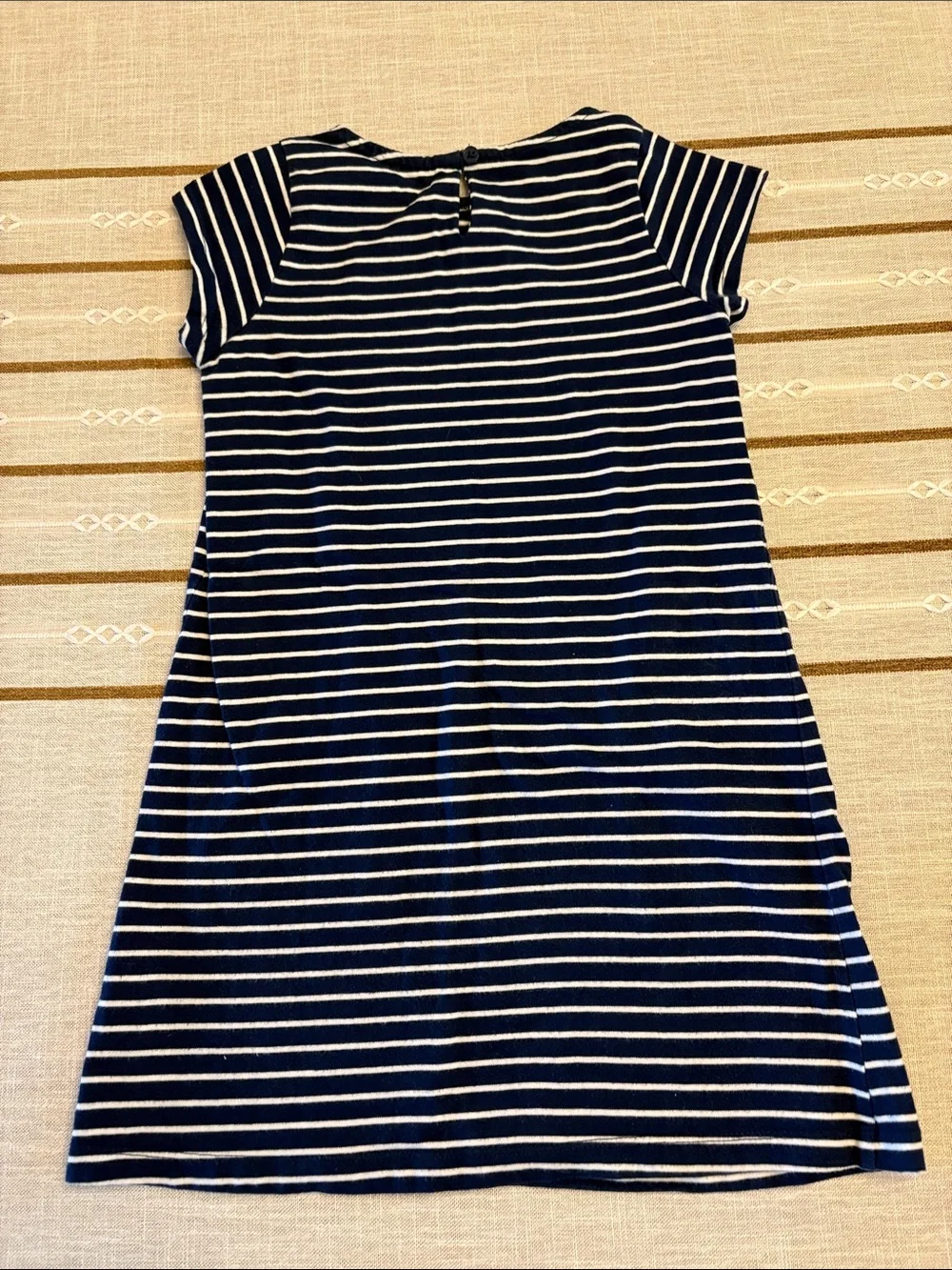 Carter's Navy and White Striped Dress with Playful Patches
